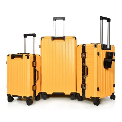 مورانو طقم شنط سفر المنيوم و فايبر ثلاثة قطع تصميم...