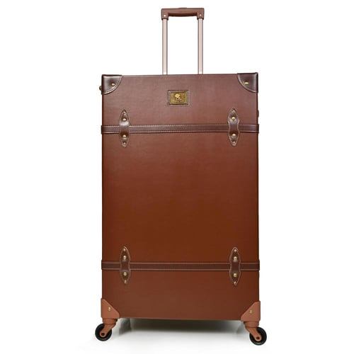 مورانو طقم شنط سفر كلاسيك جلد بلكامل اربع قطع بني