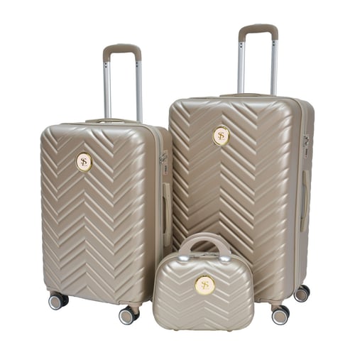 طقم شنط من 3 قطع + 1 مكياج من Star Line (روز غولد)