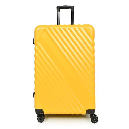 مورانو طقم شنط سفر فايبر لون أصفر قولد مكون من 3 ح...