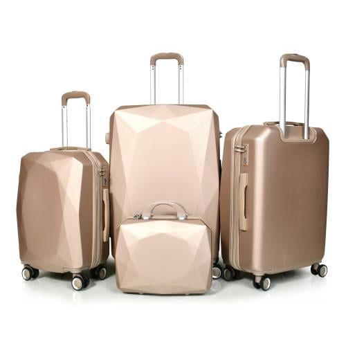 مورانو طقم شنط سفر فايبر اربع قطع ذهبي