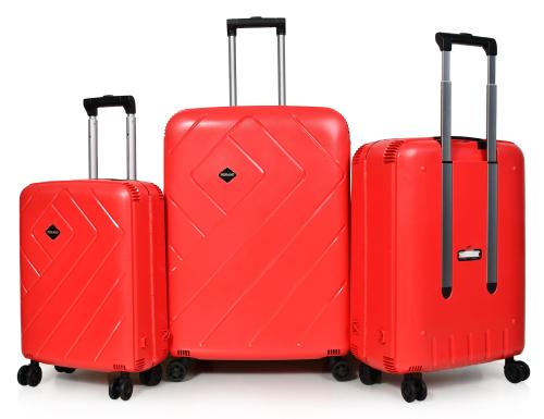 مورانو طقم شنط سفر فايبر ثلاثة قطع أحمر