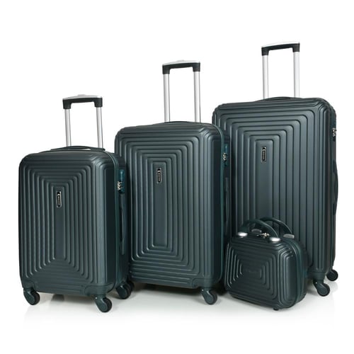 مورانو طقم شنط سفر فايبر 4 قطع أخضر