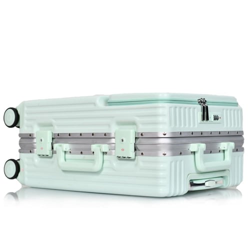 مورانو شنط سفر الومنيوم 20 أنش كبينة الطائرة أخضر