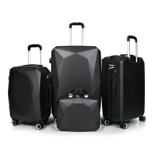 مورانو طقم شنط سفر فايبر اربع قطع أسود