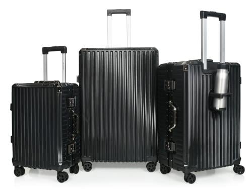 مورانو طقم شنط سفر المنيوم و فايبر ثلاثة قطع تصميم...