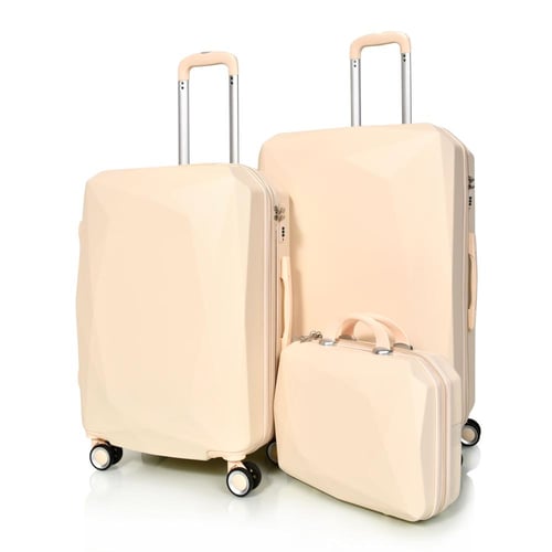 مورانو طقم شنط سفر فايبر اربع قطع بيج