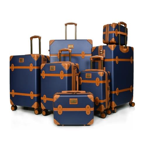 طقم شنط سفر كلاسيك مورانو من7 قطع فايبر و جلد فاخر...