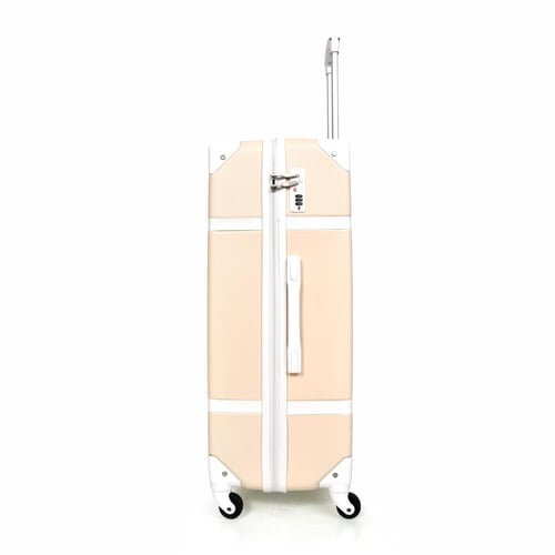 مورانو طقم شنط سفر كلاسيك من 5 قطع فايبر و جلد بيج...