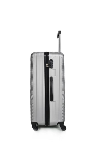 مورانو طقم شنط سفر فايبر 3 قطع مخطط سلفر