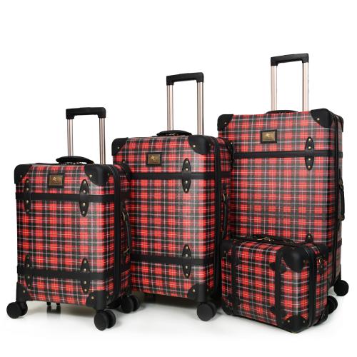 طقم شنط سفر كلاسيك جلد بلكامل مورانو اربع قطع بني...