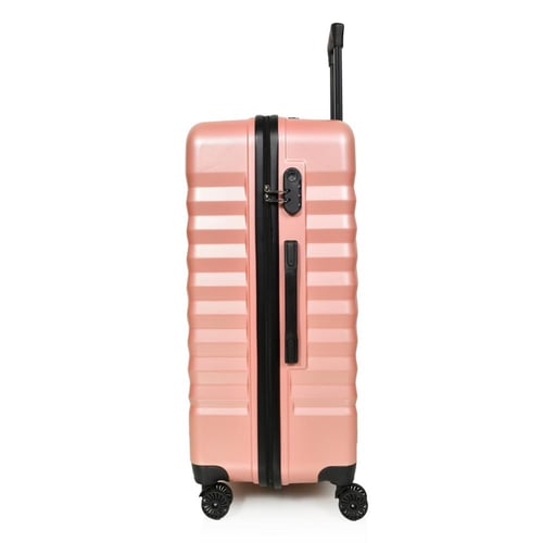 مورانو طقم شنط سفر فايبر لون روز قولد مكون من 3 حق...