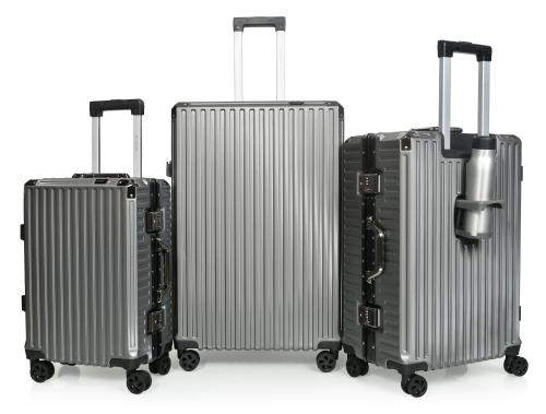 مورانو طقم شنط سفر المنيوم و فايبر ثلاثة قطع تصميم...