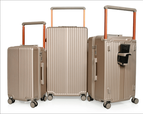 مورانو طقم شنط سفر فايبر يد عريض ثلاثة قطع لون سلف...