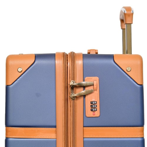 مورانو شنط سفر فايبر ثلاثة قطع مع مكياج أزرق غامق...