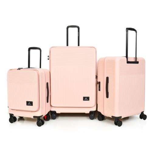 مورانو طقم شنط سفر لون روز قولد مكون من 3 حقائب ور...