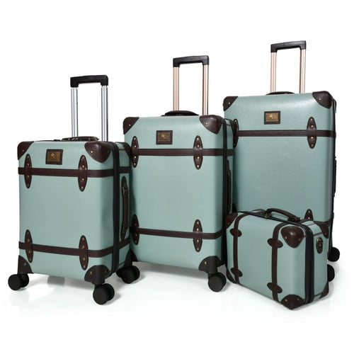 طقم شنط سفر كلاسيك جلد بلكامل مورانو اربع قطع بستا...