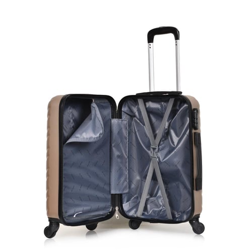 مورانو شنط سفر فايبر 20 أنش كبينة الطائرة ذهبي