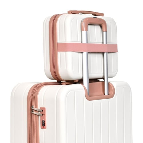 مورانو طقم شنط سفر فايبر اربع قطع ابيض كاكي