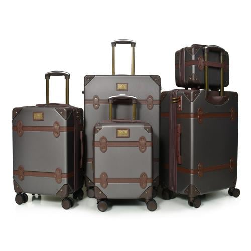 طقم شنط سفر مورانو مكونة من 4 قطع مع شنطة مكياج فا...