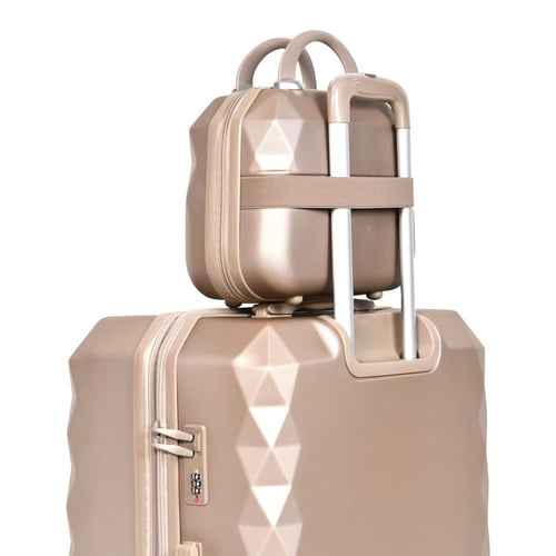 مورانو طقم شنط سفر فايبر 4 قطع ذهبي