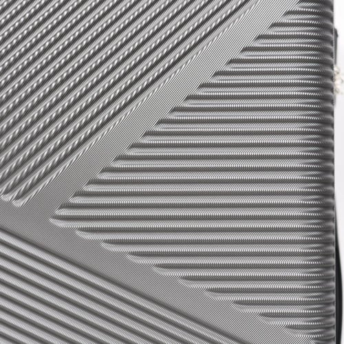 مورانو طقم شنط سفر فايبر 3 قطع مخطط رمادي