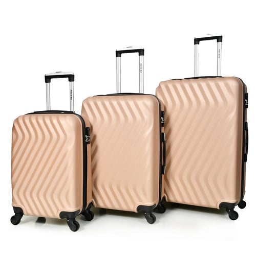 مورانو طقم شنط سفر فايبر ثلاثة قطع ذهبي