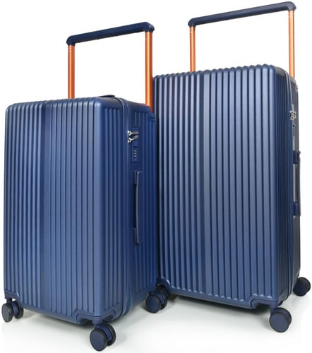 مورانو طقم شنط سفر فايبر يد عريض ثلاثة قطع لون أزر...