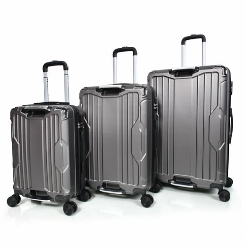 طقم شنط سفر مورانو فايبر بتصميم معينات احادية قوية...