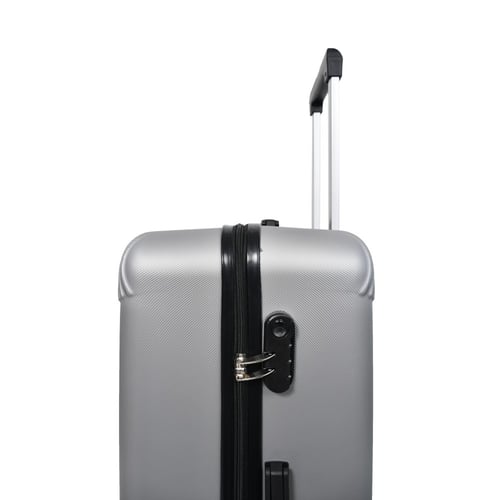 ويفز طقم شنط سفر 3 قطع فايبر فاخر مخطط عصري سلفر