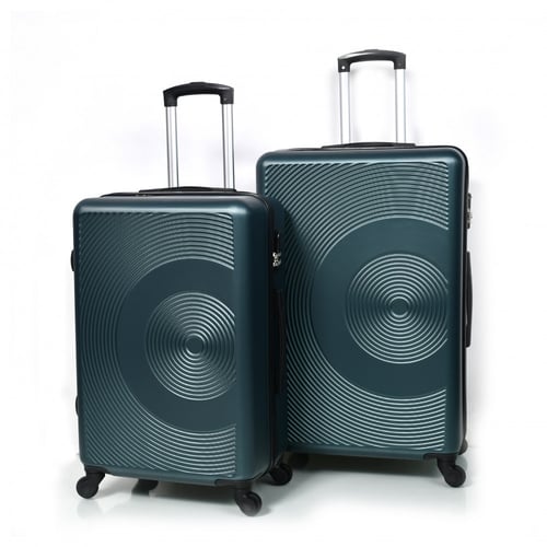 طقم شنط سفر 3 قطع من مورانو بتصميم دائري مموج اخضر...