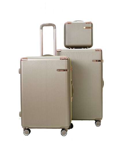 طقم شنط سفر مورانو فايبر من 5 قطع مع شنطة مكياج تص...