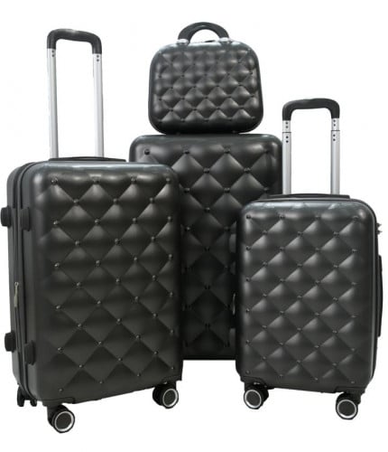 مورانو طقم شنط سفر فايبر متكامل من 4 قطع مع شنط مك...