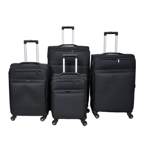 طقم حقائب سفر ماركة مورانو قماش ريشة 4 قطع مقاس 32...