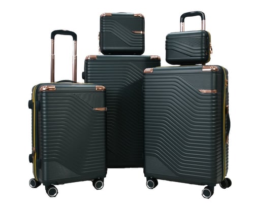 شنط سفر مورانو الفاخر اربعة قطع مع قطعتين اخضر