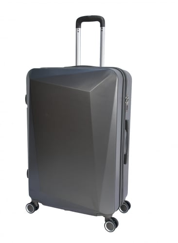 مورانو طقم شنط سفر فايبر بسحاب توسعة 4 قطع رمادي