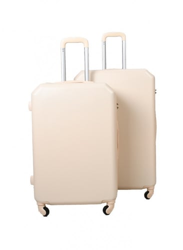 مورانو طقم شنط سفر فايبر من 5 قطع متين بيج