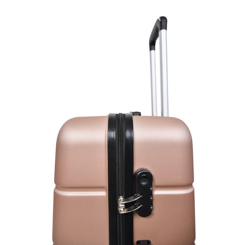 طقم شنط سفر فايبر مورانو ثلاث قطع لون روز قولد