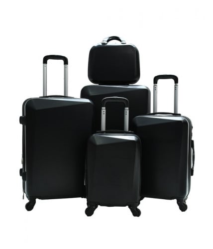 حقايب سفر من 5 قطع لون أسود -