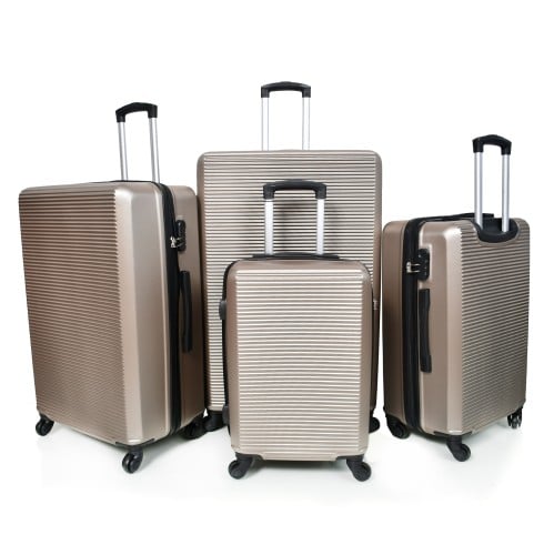 مورانو طقم شنط سفر 4 قطع فايبر بشكل مموج حديث الطر...