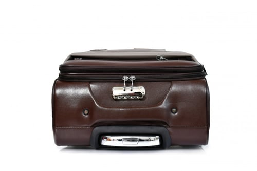 مورانو شنط سفر جلد مخصصة لكبينة الطائرة مقاس 16 ان...