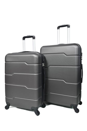 طقم شنط سفر فايبر مورانو ثلاث قطع لون رمادي غانق