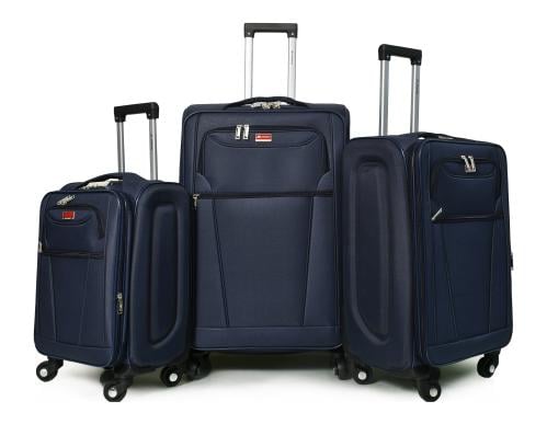 مورانو طقم شنط سفر قماش ثلاثة قطع 28.24.20 أزرق