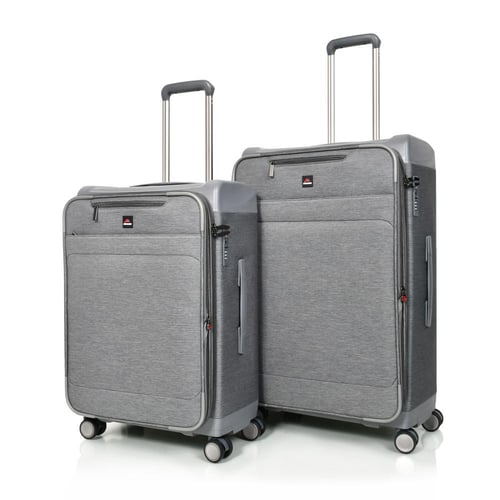 مورانو طقم شنط سفر قماش ثلاثة قطع رمادي