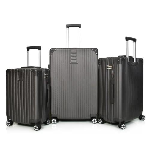 مورانو طقم شنط سفر فايبر ثلاثة قطع رمادي