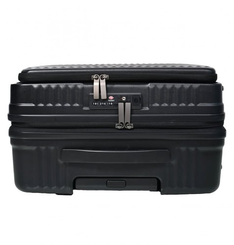 مورانو طقم شنط سفر مكون من قطعتين رمادي غامق فايبر