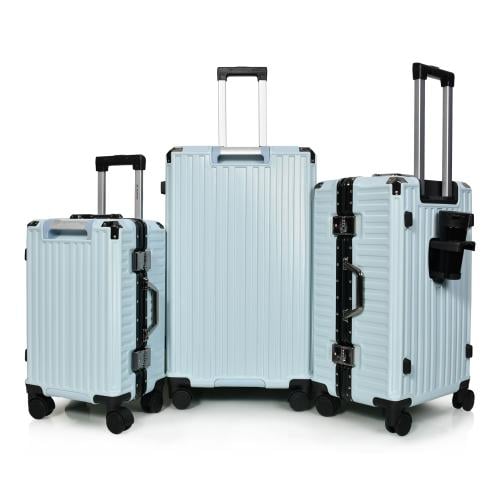 مورانو طقم شنط سفر المنيوم و فايبر ثلاثة قطع تصميم...