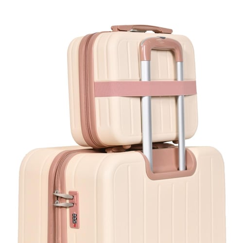 مورانو طقم شنط سفر فايبر اربع قطع بيج كاكي