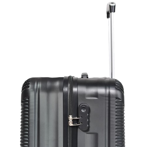 مورانو طقم شنط سفر فايبر 3 قطع مخطط اسود