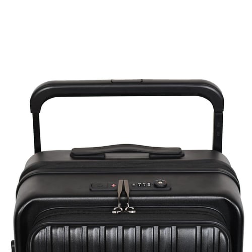 مورانو شنط سفر فايبر 20 أنش كبينة الطائرة أسود